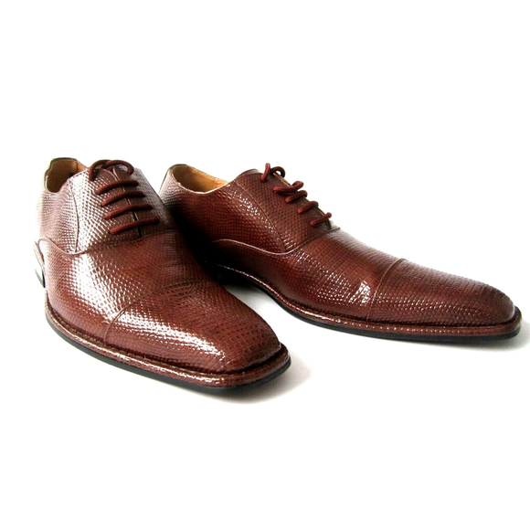 LUCIO RICCI "OXFORD"  DRESS CASUAL MEN SHOES BROWN LEATHER SIZE 8.5 M - Picture 5 of 12
